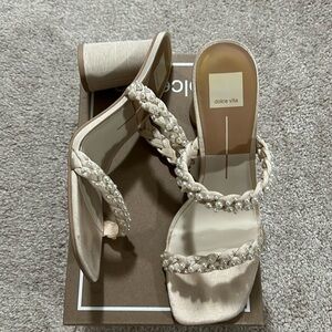 Dolce Vita Nauri Vanilla Pearl Heels - Size 10